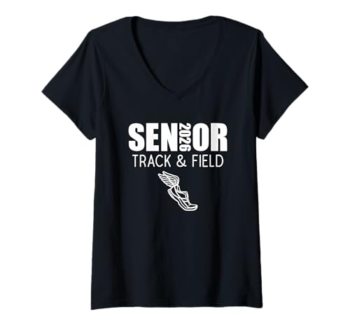 Mujer Carrera y Tiro de Salto para Adultos Mayores de la Clase 2026 de Atletismo 2026 Camiseta Cuello V
