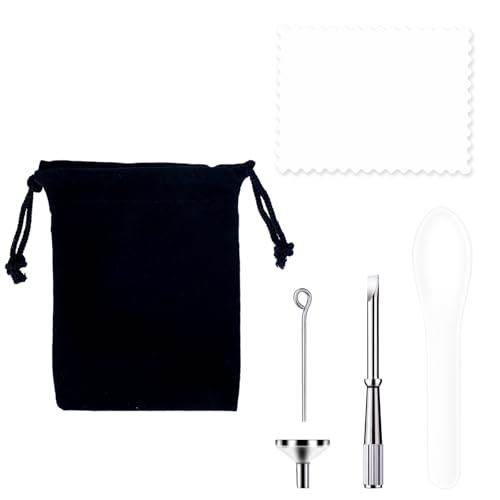 Cremation Ashes Funnel Kit, Mini Metal Funnel Set for Filling Bottles Include Spoon and Other Tools Ash Fill Tools Accessory for Ashes Filling