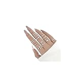 agogue 22 Pcs ring set, stapelringe damen ringe, Damen Mädchen für Frauen Trendy Stapel Ringe Set Minimalistischer Fingerringe Damenring Set Silber, Geeignet für zusätzliche Highlights, Dekoration