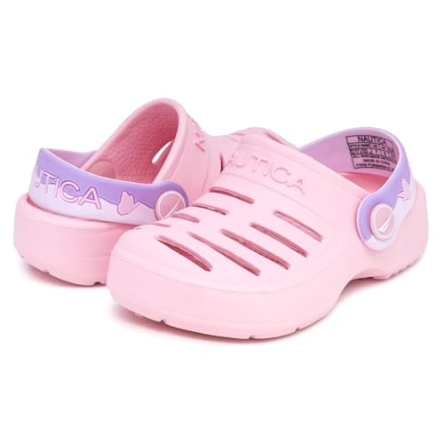 Image of Nautica Kids Clog Sandals - Slip-On Lightweight Water Shoes with Adjustable Heel Strap - Comfortable EVA Slip-Resistant Clogs for Boys & Girls - Toddler & Youth Sizes