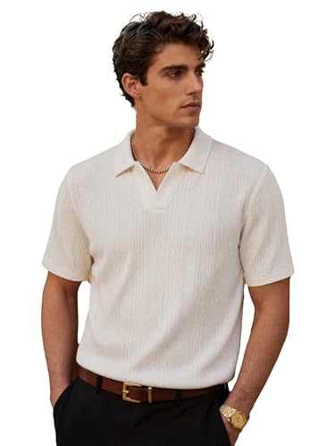 Camiseta masculina de manga corta oversize con rayas, camiseta casual holgada de streetwear con cuello redondo miniatura 1