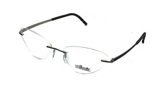 Silhouette eyeglasses Momentum color size very W/DEMO lens (rhodium/heather violet 56mm-17mm-135mm)