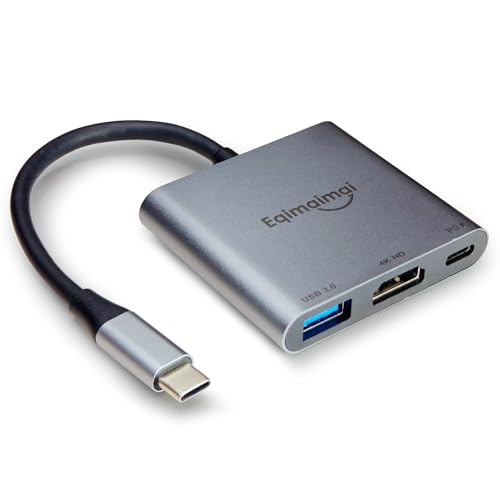Image of HDMI to USB C Adapter 4K@60HZ,Type C to hdmi Adapter with 100W PD&USBA 3.2,USBC Hub Adapter Digital av Multiport Compatible for iPhone 16 /15 /iPad /Galaxy /Tablets /Switch /Steam to HDTV Projector