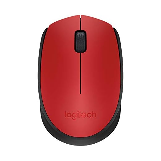 Mouse sem fio Logitech M170 com Design Ambidestro Compacto, Conexão USB e Pilha Inclusa - Vermelho
