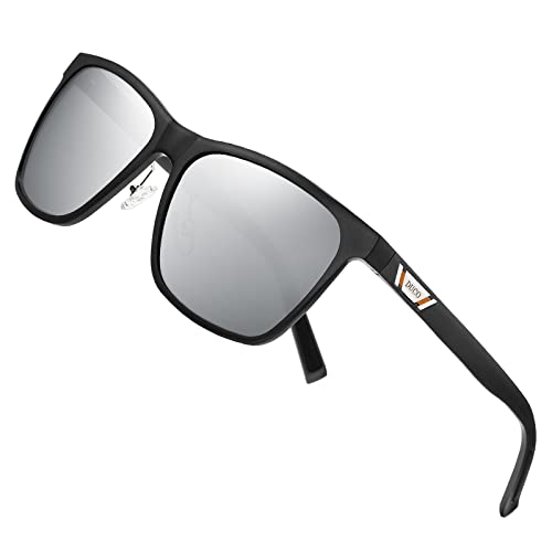 Duco Gafas De Sol Polarizadas Para Hombre Con Protección Uv400, Marco Rectangular Retro, Marco Metálico Ultraligero, Gafas De Conductor, Gafas De Sol Deportivas 3029h, Lente Plateada Con Marco Negro Duco Gafas De Sol Polarizadas Para Hombre Con Protección Uv400, Marco Rectangular Retro, Marco Metálico Ultraligero, Gafas De Conductor, Gafas De Sol Deportivas 3029h, Lente Plateada Con Marco Negro