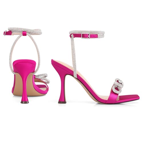 Image of CELLENZ Women Bow Heels Sandal: Comfortable Sparkly Kitten Heeled