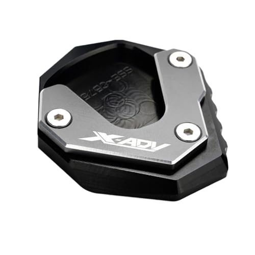 Für Honda XADV750 X ADV XADV 750 2017-2020 Motorrad CNC Zubehör Seitenständer Kickstand Enlarger Pad(Grau)