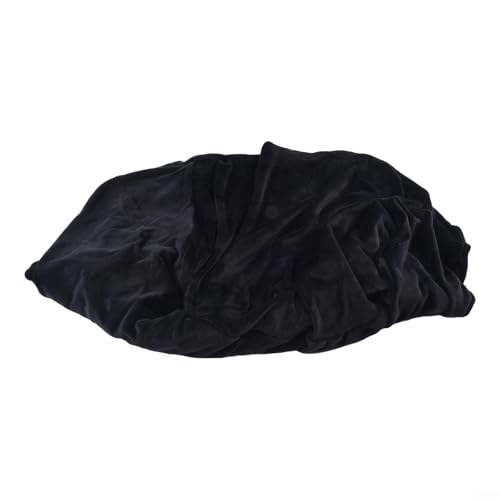 Funda elástica de terciopelo para silla de comedor con respaldo alto, impermeable, protección elástica (negro)