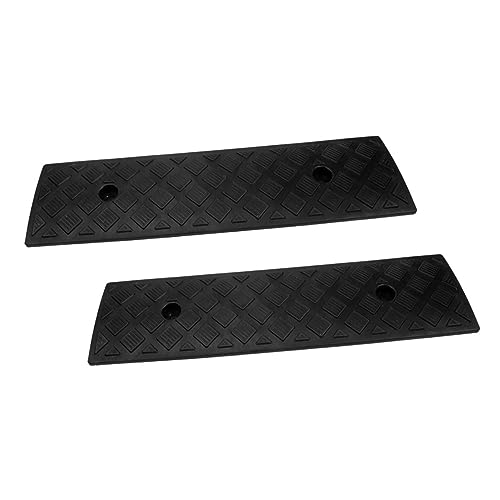 FAVOMOTO 2 piezas rampa de carga de goma resistente para coches y motocicletas, multifuncional, antideslizante y portátil para sillas de ruedas y UTVs miniatura 1