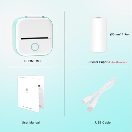 Phomemo PM-T02-LS Print Pod Sticker Printer- T02 Mini Printer Sticker Maker Inkless Printer Portable Bluetooth Thermal Pocket Photo Printer thumb #6