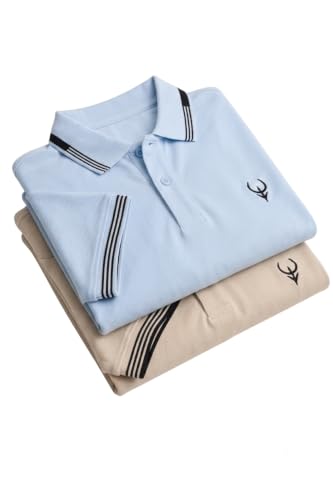 Image of Lymio Polo T Shirt for Men | Men Casual T-Shirt | Polo Available in Combo Pack of 2 (Polo-40-43)