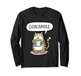 gatto con ciotola guacamole – divertente simpatico gattino amante avocado maglia a manica