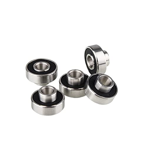 SUOFEILAIMU 16PCS 608 2RS Longboard Skateboard Inline Skate Bearings 8x22x12.6mm Integral Bearing (Color : Black, Size : 8x22x12.6mm)