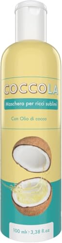 Coccola Haarmaske für lockiges Haar – Nährende und Feuchtigkeitsspendende Pflege mit Arganöl und Kokosöl – Definiert Locken in 2 Minuten – 200ml