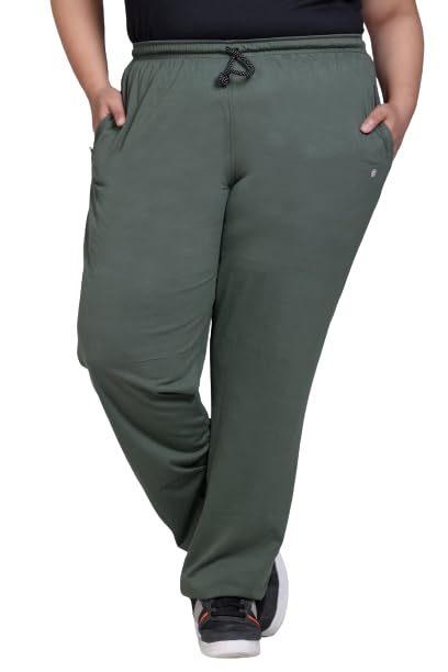 Image of CUPID Women's Cotton Track Pants Regular Fit Lounge Wear Gym Joggers Sports Trouser Night Pants for Ladies