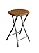 HERSIG - Taburete Plegable | Taburete de Metal Plegable - Color Madera Natural