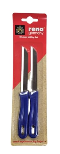 TABAKH by rena germany Multi Purpose Utility Kitchen Knife Set, Stainless Steel Blades, Pack of 2 Knives, 110mm