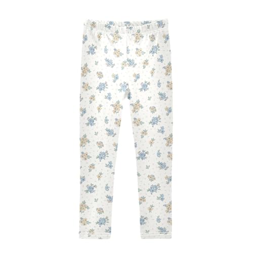 Small Little Cute Flower Girls Leggings,Workout Leggings for Girls Toddler Athletic Leggings Size for 3-10T