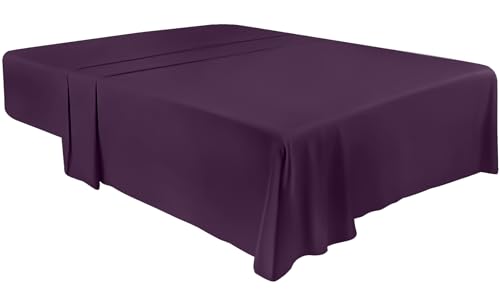 Utopia Bedding, Flat Sheet King Size, OEKO-TEX Certified, Easy Care Soft Brushed Polyester, Microfiber Fabric, Wrinkle