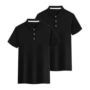 2 Pack: Polo T Shirts for Women UK Lightweight Moisture Wicking Short Sleeve Polos Casual Solid Color 3 Buttons Breathable Work Tops Quick Dry Athletic Golf Tennis Shirts S-4XL