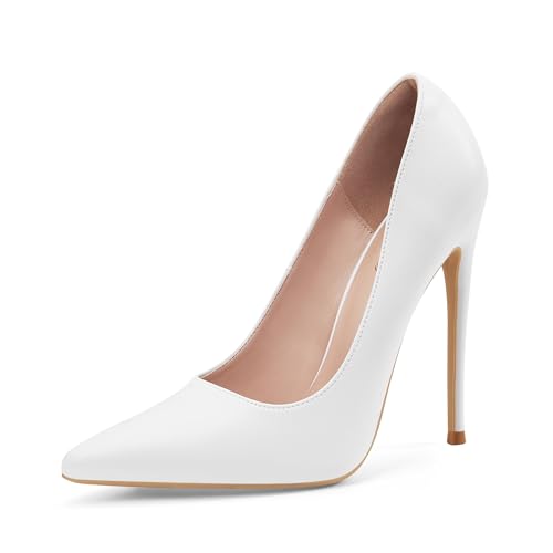 Image of Elisabet Tang Women Pumps, Pointed Toe High Heel 4.7 inch /12cm Party Stiletto Heels Shoes Matte