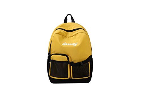 Preisvergleich Produktbild IQQI Rucksäcke Yellow Beiläufiges Daypack Verwenden Nylon Material wasserdicht Schule-Beutel-Rucksack für Kinder und Erwachsene, Schule, Camping.
