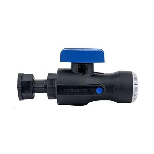 Plasson - Raccords PEHD encliquetables - Vanne 1/4 tour encliquetable TEKPLASS PE Ø25 - Femelle écrou-prisonnier 1'' (26/34) sans prise de purge (joint...