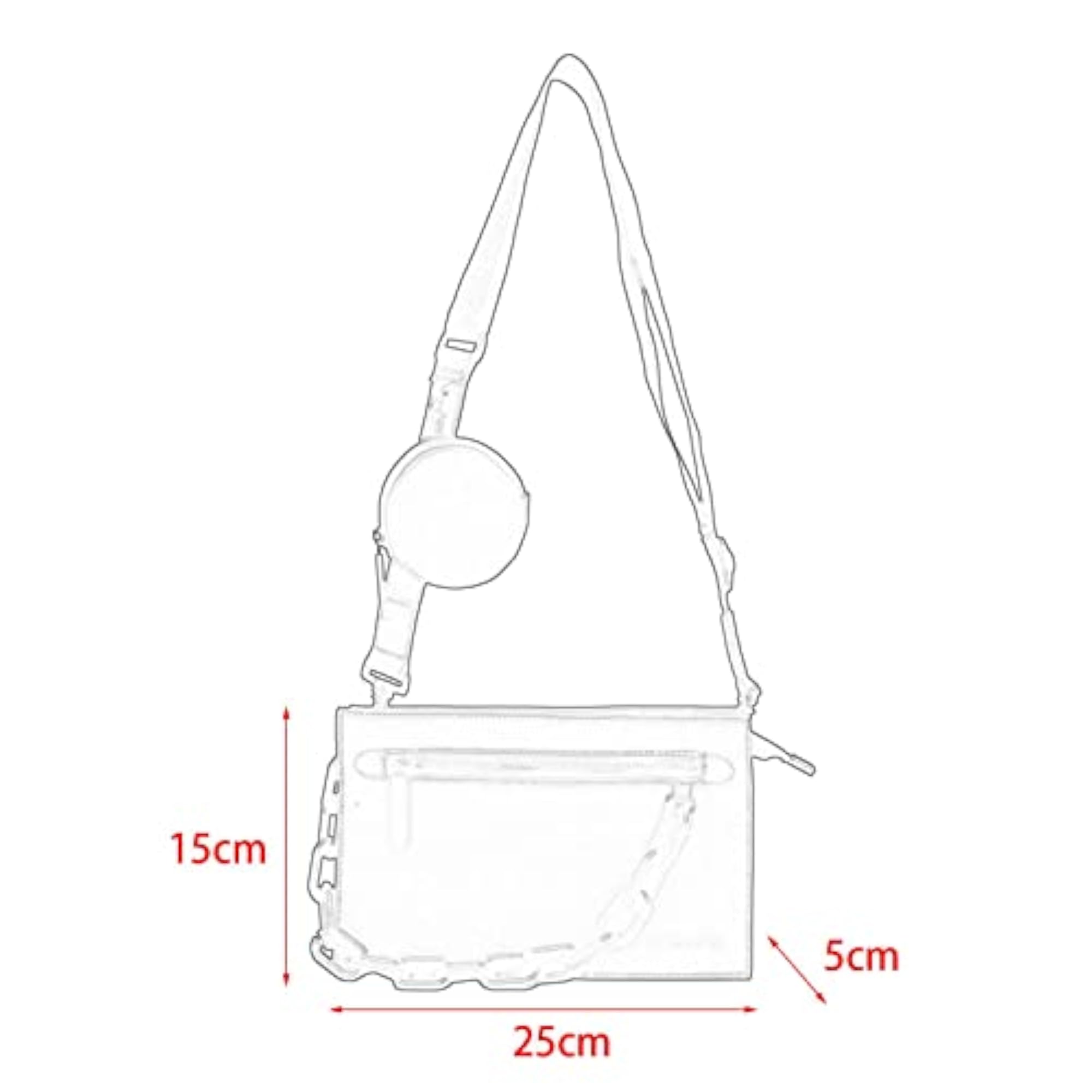 Men's Small Leather Shoulder Bag for Fishing and Camping, Gray
