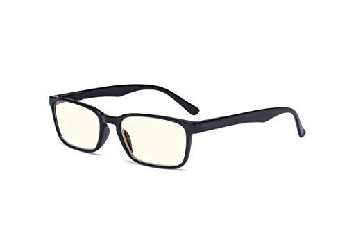 Eyekepper Design Blue Light Filter Glasses Women Men - Anti UV Ray Cut Digital Screen Glare Computer Readers - Black +1.50