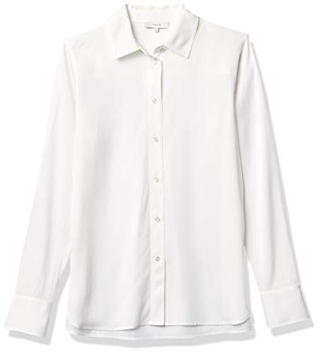 Vince Women's Slim Fitted Blouse, Optic White, Medium
