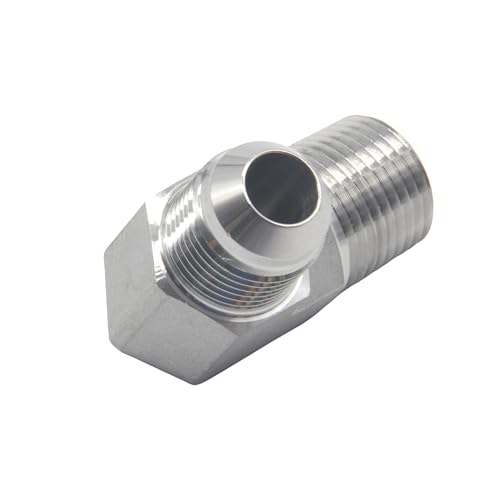 Image of HFS(R) 1 /2 inch Male NPT to 1 /2 inch Male JIC Elbow 90 Flare Pipe Fitting 304 Stainless Steel (1 /2 inch MNPT x 1 /2 inch MJIC)