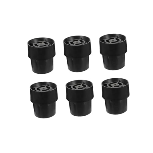 HEMOTON Jumping Bed Foot Pads 6pcs Latex Pads Rotatable Black Trampoline Patch Anti-Slip Trampoline Leg Covers