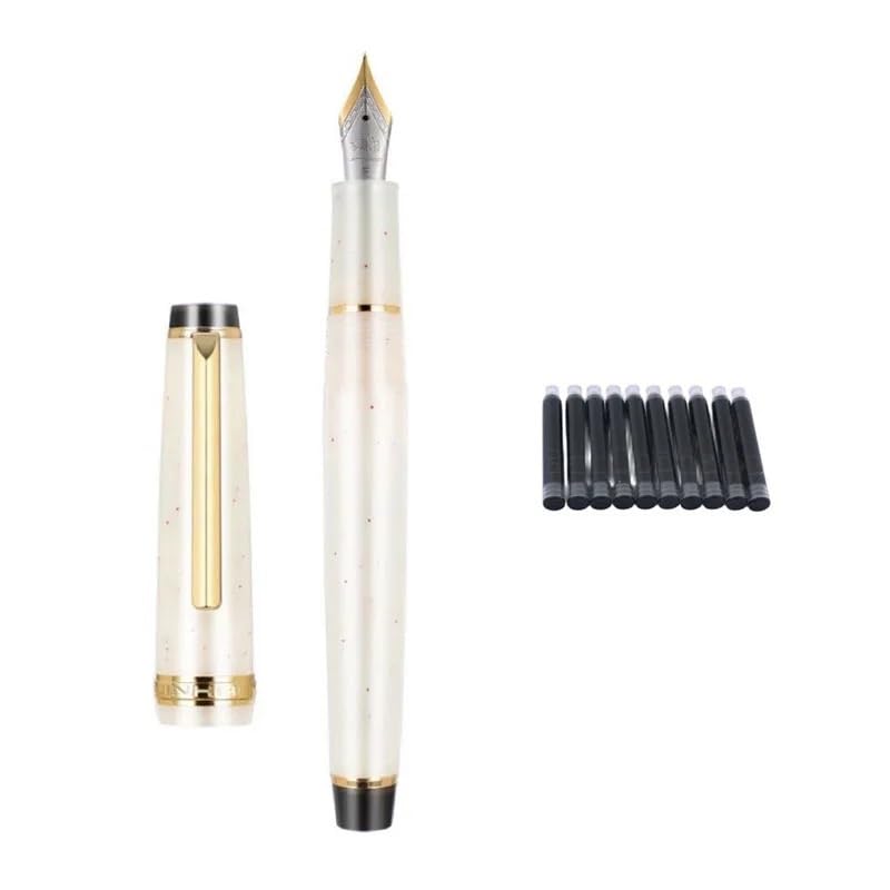 Stylo plume à encre transparent pour fournitures scolaires et prise de notes