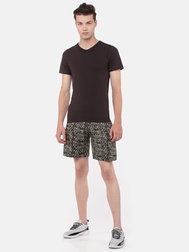 Image of Dollar Solid Men's Shorts | All-Over Print | One Side Zipper Pocket with Label Branding | Self Waistband with Drawcord | Wide Array of Attractive Prints