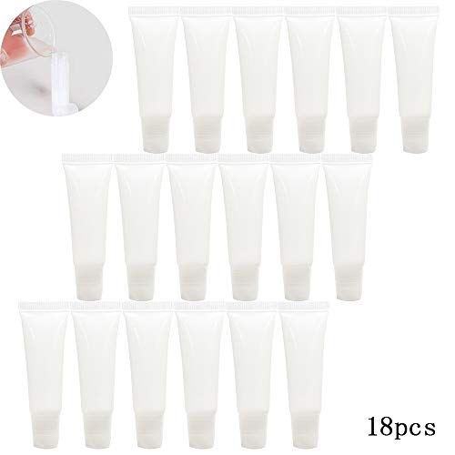 Preisvergleich Produktbild Mingliang Lipgloss Behälter Kosmetik-behälter Leer Lippencreme, 18 Stück Leere Lippencreme Balsam Röhren Transparente Kosmetik-behälter