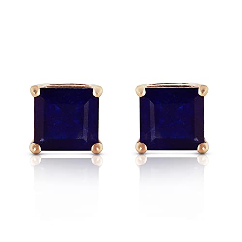 Galaxy Gold GG 2.9 Carat 14k Solid Gold My Last Love MIDNIGHT BLUE Sapphire Earrings3