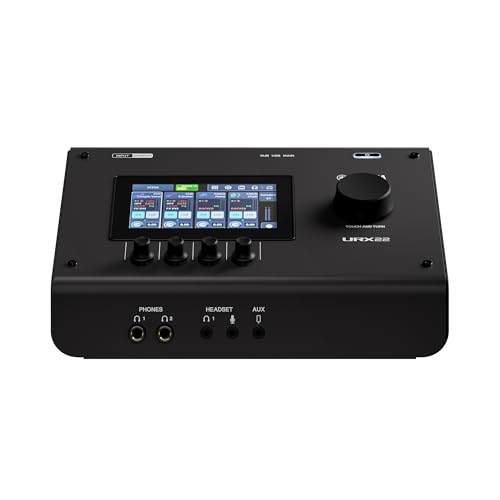 Image of Yamaha URX22 4-In / 2-Out Dual USB-C Audio Interface With Touchscreen, Includes Cubase Al, WaveLab Cast, Basic FX Suite, and Steinberg Plus Software Bundle, Black URX22 B | 32-Bit /192khz, 2x Combo Mic and Line, Plus 48V, Dsp Fx, Dual USB-C Main and Sub, Cubase AI and Wavelab Cast Included