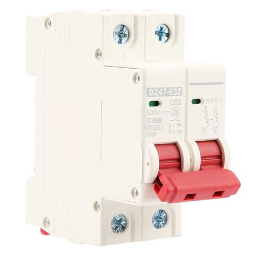 Disjoncteur MCB 500V 63A DZ47-63Z-2P aux normes de sécurité pour réseaux de courant continu
