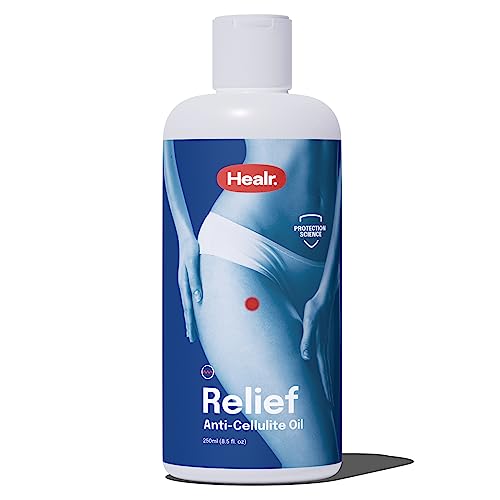 Healr Olio Anticellulite Forte Drenante - Olio Corpo Rassodante Tonificante per Gambe e Corpo - Stimola la Microcircolazione - Con Olio di Sesamo, Patchouli e Basilico, 250ml