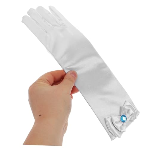BESPORTBLE Princess Dress Gloves Bow Girls Long Satin Gloves Formal Dress Wedding Princess Accessories Soft Polyester for Events4