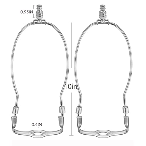 Gigivosha Lamp Shade Harp Holder For Table And Floor Lamps,2 Set Heavy Duty Detachable Lamp Shades Bracket With 3/8 Standard Saddle And Lamp Finials thumb #2