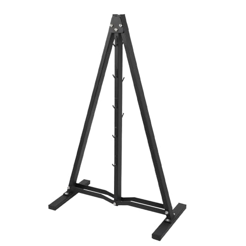 ALLINLIFE Soporte para Agarraderas de Polea con 10 Ganchos, Rack de Almacenamiento Ajustable para Mangos de Gimnasio, Organizador Compacto de Accesorios de Máquinas de Polea, Carga 100 kg