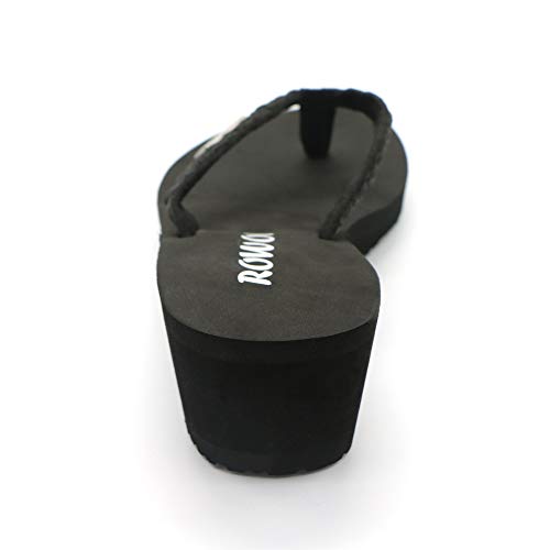 Women Platform Wedge No-Slip Thong Flip Flops High Heels Beach Dressy Sandals3