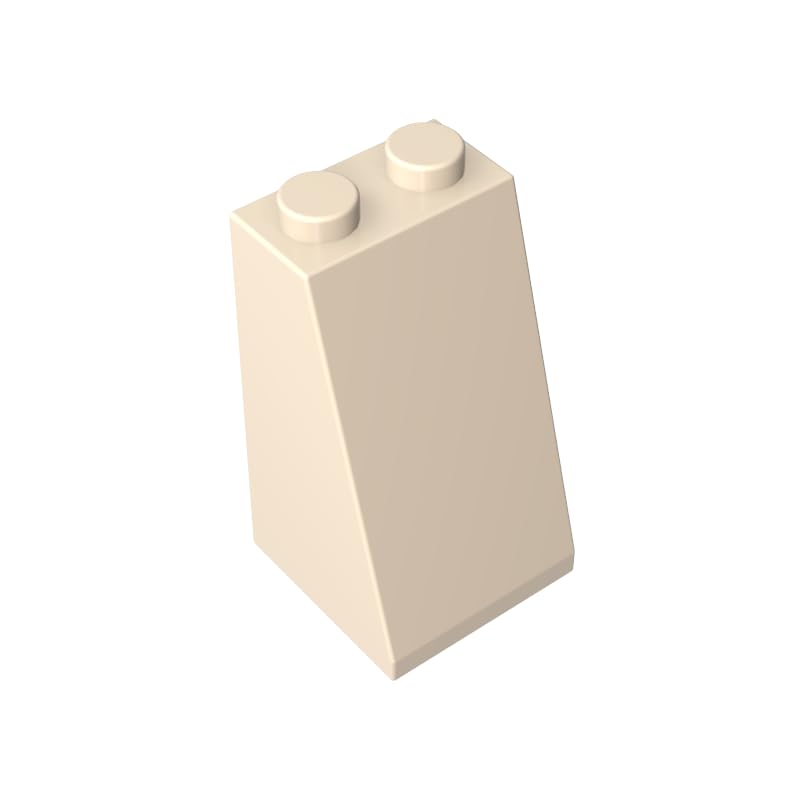 XYEIUGO GDS-1404 98560 75° 2x2x3 Sloped Brick, White (yellowish), 50 PCS