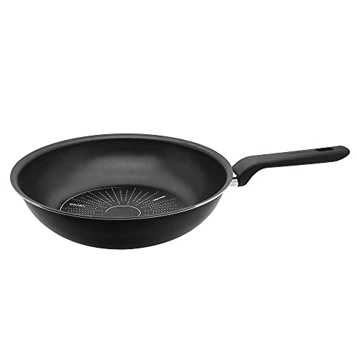 La mejor comparación de Sartenes vasconia favoritos de las personas. 47 Vasconia | Sartén Wok con Antiadherente Esencial de Aluminio 28 cm - Color Negro