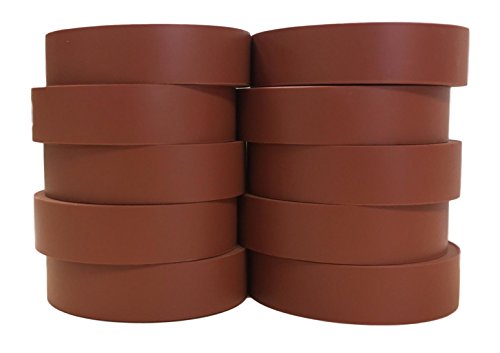 Tradegear Electrical Tape (10Pk) Brown Matte – Waterproof, Flame Retardant, Strong Rubber Based Adhesive, Ul Listed – Rated For Max. 600V And 80Oc Use – Measures 60’ X 3/4" X 0.07" #TOP1