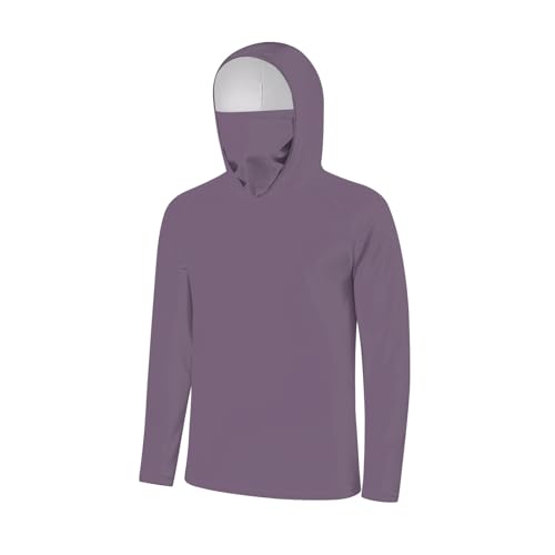 Mens Women Slim Long Sleeve Lightweight Cool Dry Tops Sun Protection Face Mask Mock Neck Athletic Hoodie Tshirt Blouse3