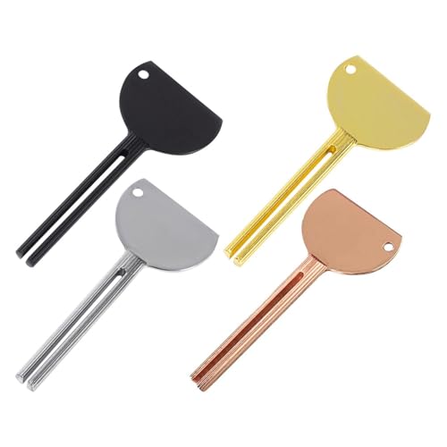 4-Piece Toothpaste Tube Squeezer, Metal Tube Squeezer, Simple Solid Color Squeezer, Convenient Tube Squeezer Tool, Multi-Functional Tube Squeezer