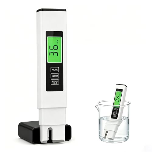 Image of 3 in 1 TDS Meter Digital Water Tester TDS EC and Temperature (℃/℉) Meter 0-9990ppm Water Quality Tester Portable for Drinking Water Tap Water Well Pools Aquarium