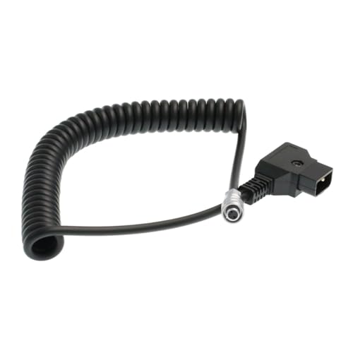 Cable BMPCC para rigs de cámara de cine con alimentación en espiral de 2 pines CC 3